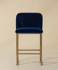 Nevin Blue Modern Upholstered Counter Stool -5