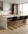 Nevin Grey Modern Upholstered Counter Stool 