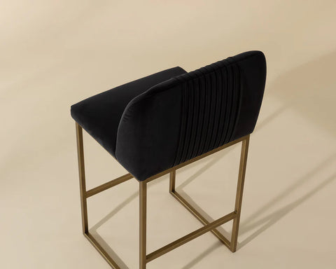Nevin Grey Modern Upholstered Counter Stool -1