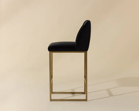 Nevin Grey Modern Upholstered Counter Stool -4