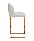 Nevin Muslin Modern Upholstered Counter Stool-3