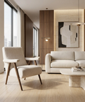 Nico Oatmeal Fabric Accent Chair