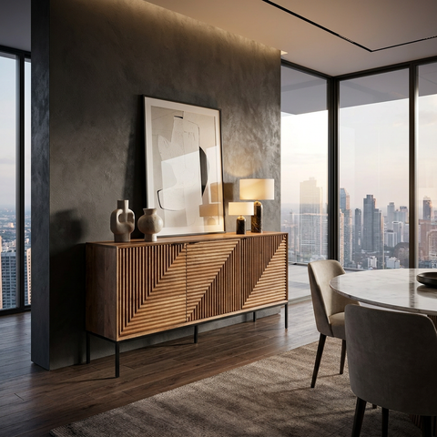 solid wood sideboard cabinet