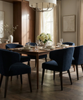 Niles Navy Upholstered Dining Chair - Mercana