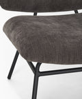 Nora Charcoal Fabric & Matte Black Metal Accent Chair -7
