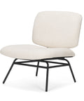 Nora Cream Fabric & Matte Black Metal Accent Chair -1