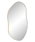 Noria Burnished Brass Modern Wall Mirror -1