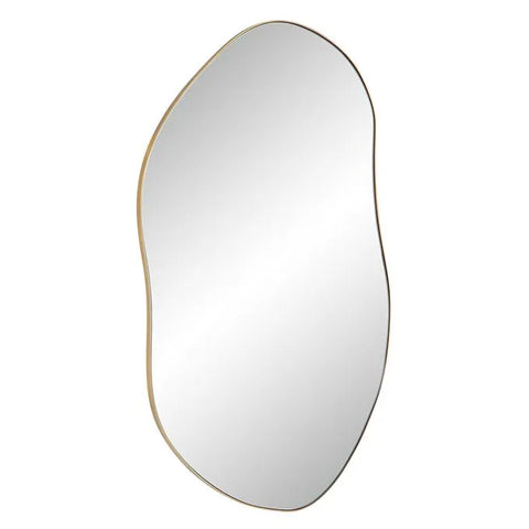 Noria Burnished Brass Modern Wall Mirror -1