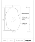 Noria Burnished Brass Modern Wall Mirror -5