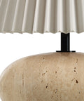 Noto Beige Travertine Table Lamp -3