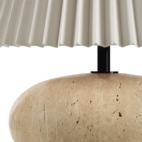 Noto Beige Travertine Table Lamp -3