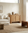 Notts Brown Solid Mango Wood Accent Cabinet 