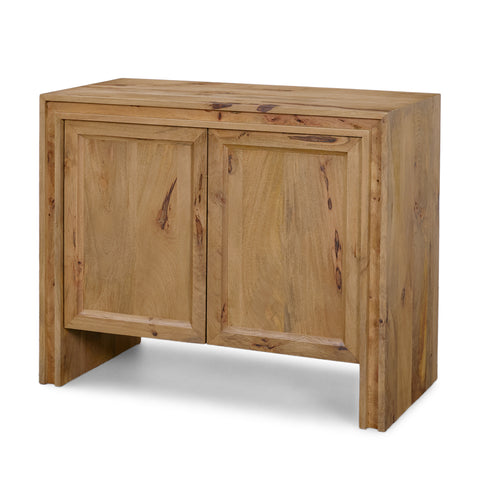 Notts Brown Solid Mango Wood Accent Cabinet -1