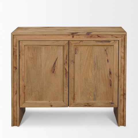 Notts Brown Solid Mango Wood Accent Cabinet -2
