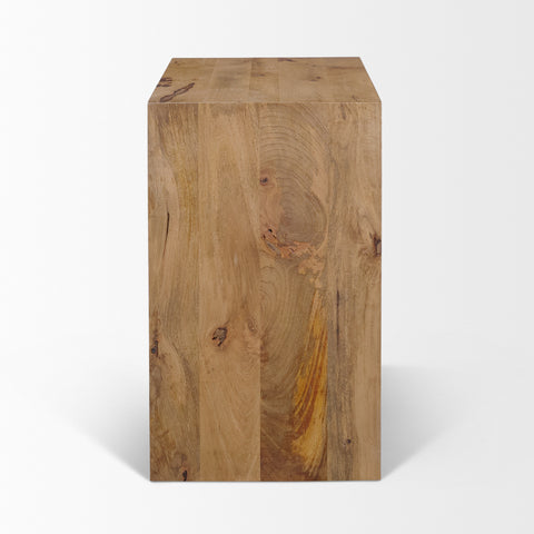 Notts Brown Solid Mango Wood Accent Cabinet -3