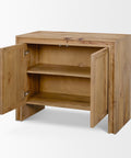 Notts Brown Solid Mango Wood Accent Cabinet -5