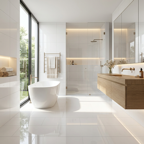 White floor tile