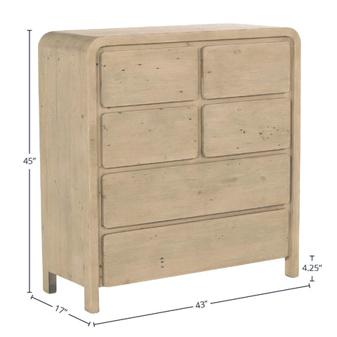 Opera Six Drawer Tall - Dresser LH