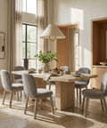 Oasis Oatmeal Modern Upholstered Dining Chair 