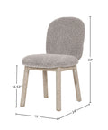 Oasis Oatmeal Modern Upholstered Dining Chair -8