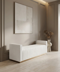 Odette Silverstone Channel Tufted Bench