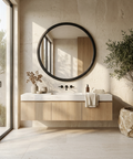 Olica Black Modern Wall Mirror 