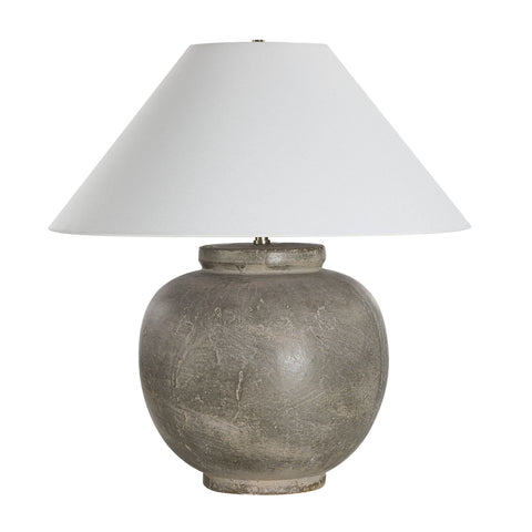 Olivia Olive Wash Ceramic Table Lamp-1