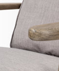 Olympus II Flint Gray Fabric & Brown Beechwood Accent Chair-2
