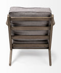 Olympus II Flint Gray Fabric & Brown Beechwood Accent Chair-4