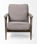 Olympus II Flint Gray Fabric & Brown Beechwood Accent Chair-5