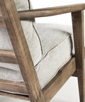 Olympus VI Frost Grey Performance Fabric & Brown Beechwood Accent Chair-4