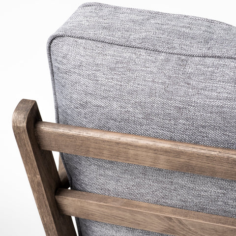 Olympus V Castlerock Grey Fabric & Brown Wood Accent Chair-4