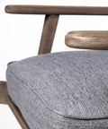 Olympus V Castlerock Grey Fabric & Brown Wood Accent Chair-5