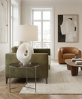 Opalis White Table Lamp 