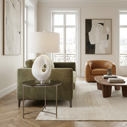 Opalis White Table Lamp 