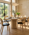 Orias Oak Faux Rattan Dining Chairs - Set of 2