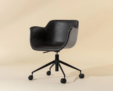 Owen Grey Faux Leather & Fabric Office Chair-1