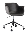 Owen Grey Faux Leather & Fabric Office Chair-3