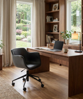 Owen Grey Faux Leather & Fabric Office Chair