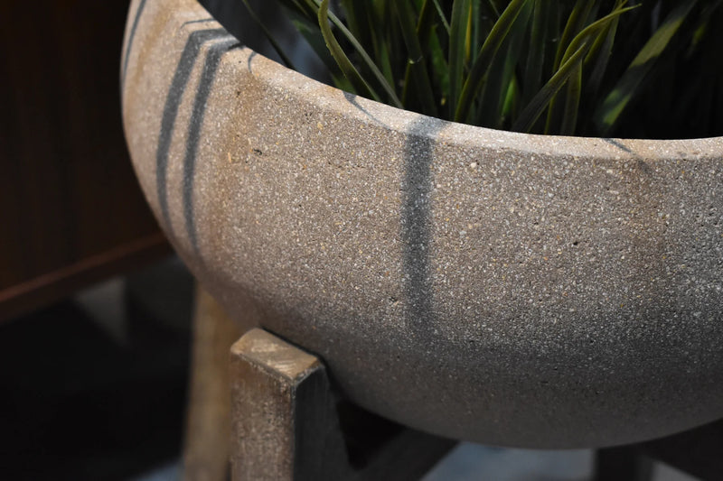 Patio Large Standing Urn (Brown Stone)  -Planter