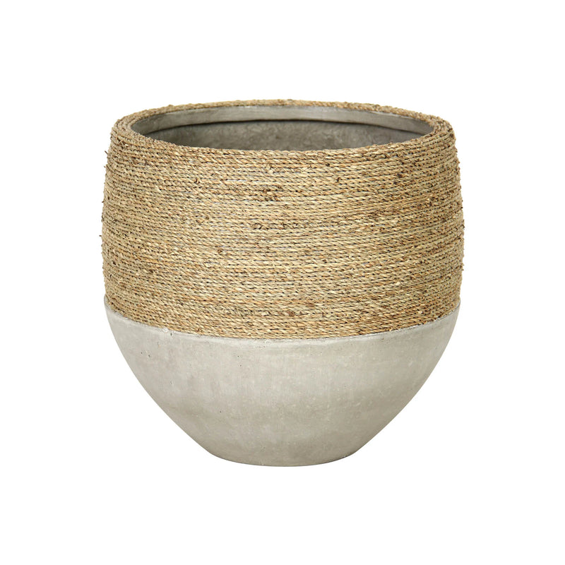 Nature Mixed Grass & Concrete Pot -Planter