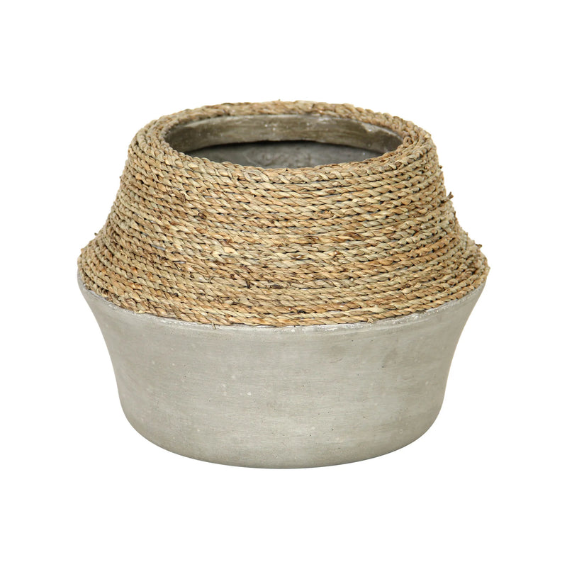 Nature Milk Jug & Concrete Pot -Planter