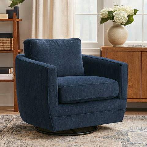 Baltimo Peacock Blue Swivel - Accent Chair LH