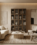 Pandora I Brown Fir Wood and Iron Display Cabinet 