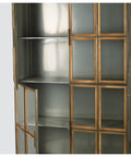 Pandora I Brown Fir Wood and Iron Display Cabinet -2