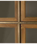 Pandora I Brown Fir Wood and Iron Display Cabinet -3