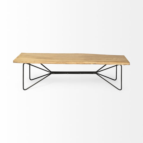 Papillion III Blonde Solid Acacia Wood Dining Bench-2