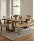 Papillion III Blonde Solid Acacia Wood Dining Bench