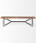 Papillion III Natural Solid Acacia Wood Dining Bench-1