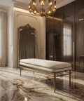 Paredes Natural Linen Blend Bench
